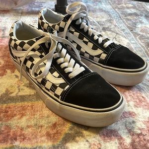 Vans checkerboard platform lace-ups